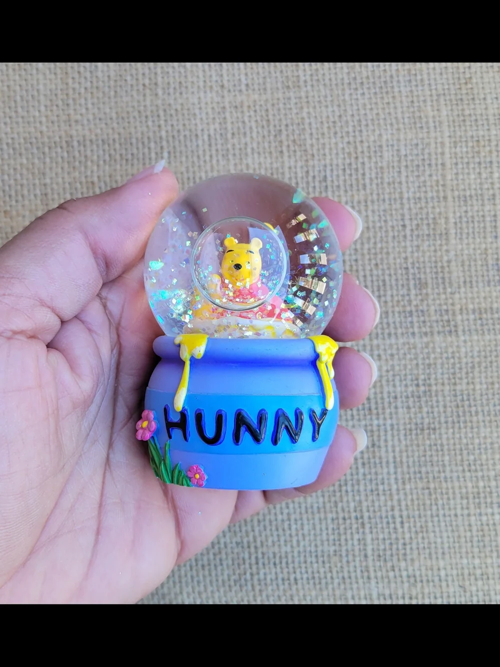 Set of 2 Disney's Snow Globes: Mickey Sorcerer’s Apprentice & Winnie in Honeypot